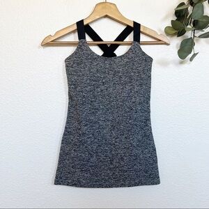Beyond Yoga- Grey Tank Top W/ Built-in Bra Size XS